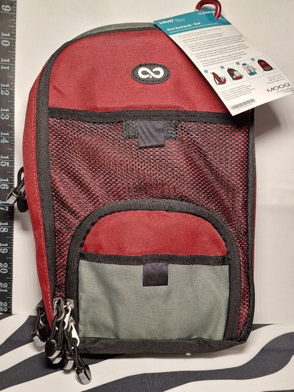NWT ZEVEX Moog Mini Feeding Pump Backpack - Red/Black